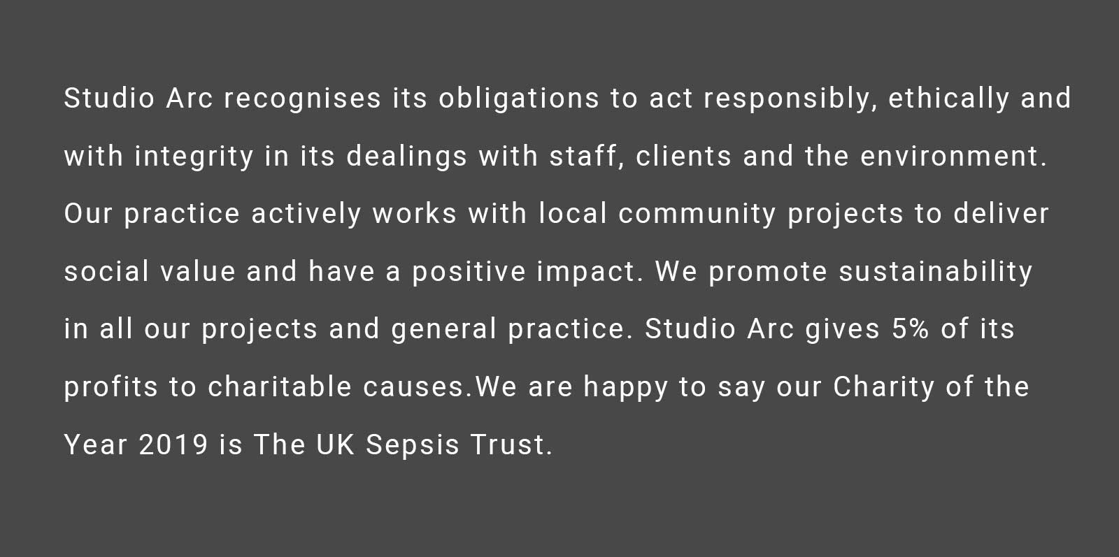 Studio Arc image on charity donations